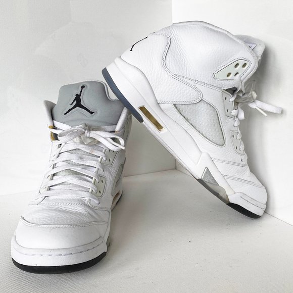 air jordan 5 retro metallic white